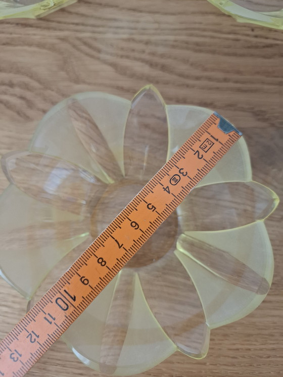 Image 1 of Rudolf Hlouek, Art Deco, Verre taillé,Bols, Citrine, Verre uranium,Lumineux