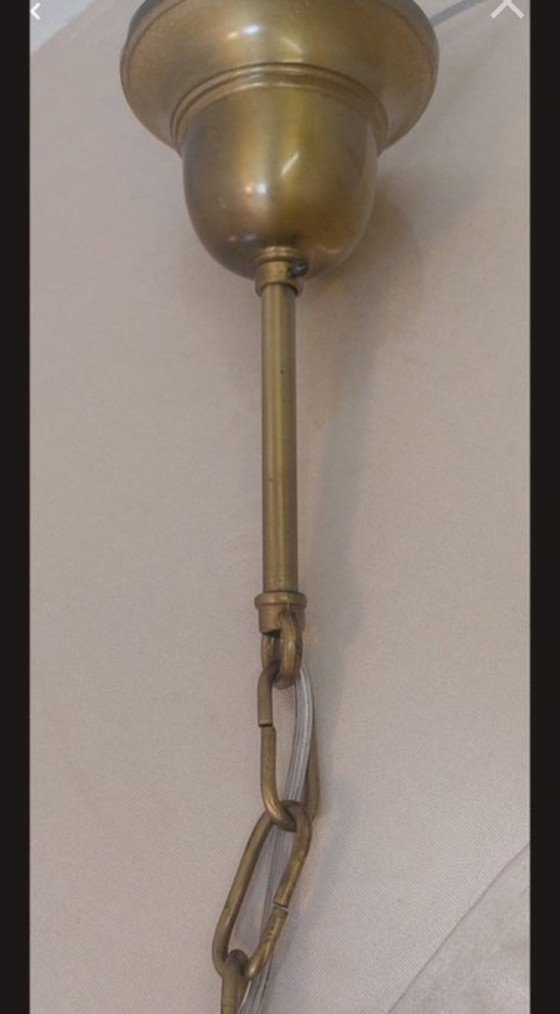 Art Deco 1920/1930 30 Diameter 5 Kg Fully Restored – Lighting, Glass, Brass (photo 6 of 9)