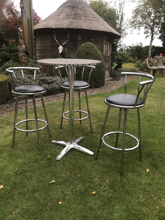 Image 1 of Bar table with 2 stools from 1970-1975