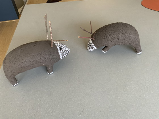 Image 1 of Dos animales de cerámica
