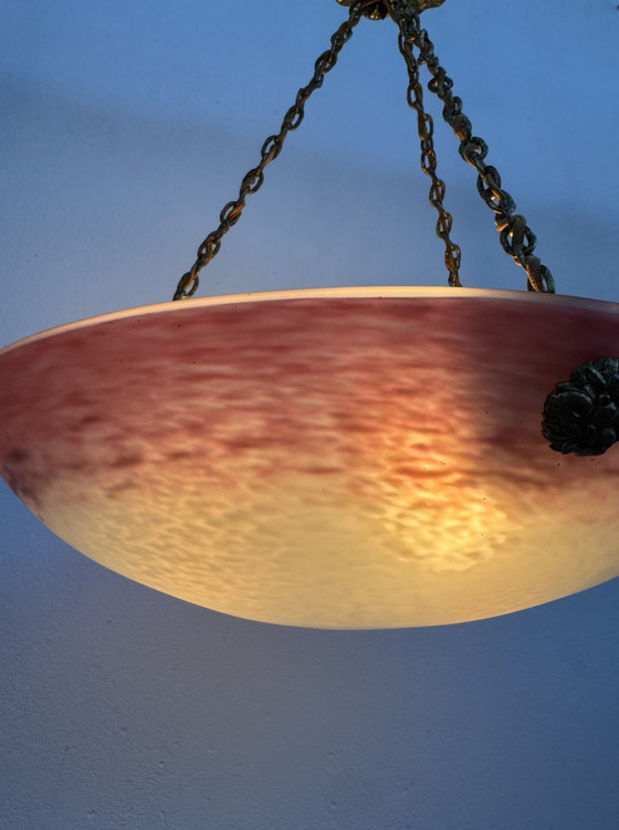 Lampadario Pâte De Verre Schneider Art Déco – Glass (photo 2 of 15)