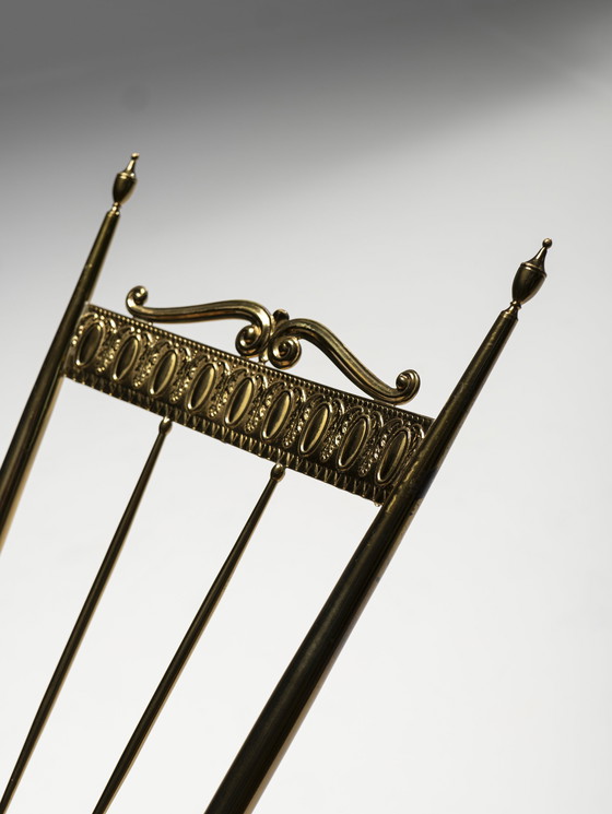 Image 1 of Silla auxiliar de latón Chiavari, Italia, década de 1960