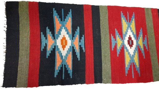 Antique Balkan Kilim,Runner Rug, Wool Weaved