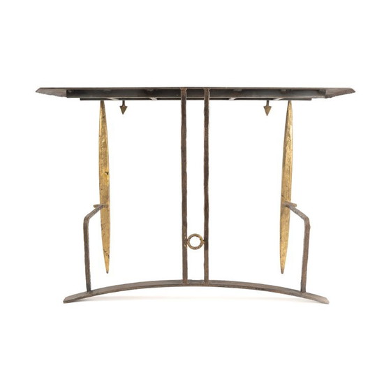 Console by Jean-Jacques Argueyrolles, France, 1990s – Gold, Iron (photo 5 of 9)