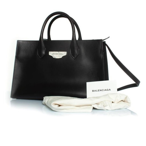 Balenciaga, borsa tote effetto marmo nera