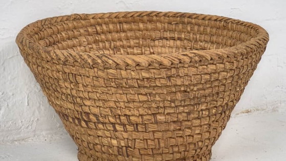 Panier en osier ancien (c.1930) #1 – Objets déco, Wicker (photo 3 of 9)