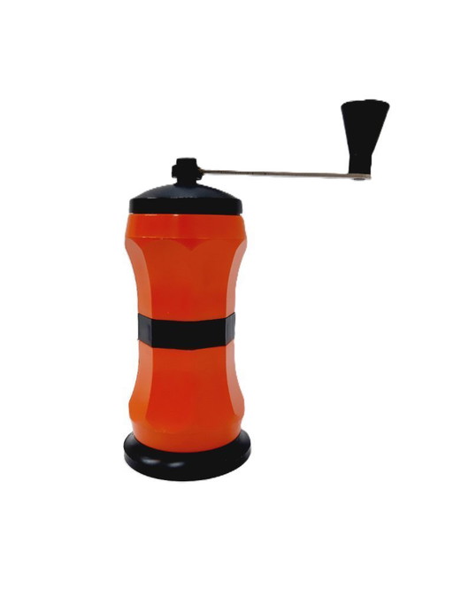 molinillo de café vintage de plástico naranja