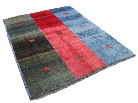 Image 1 of Original Persian carpet Gabbeh Ghashghai Oriental carpet 206 cm x 164 cm Old Natural