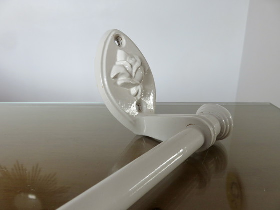 Image 1 of Porta tovaglioli antico in ghisa smaltata bianca Art Déco, Francia, anni '30