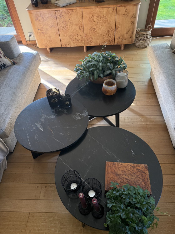 Image 1 of Round marble coffee tables