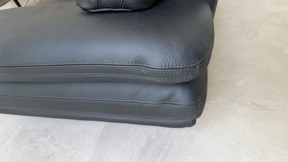 Image 1 of Rochebobois 3-zitbank Envergure zwart leer