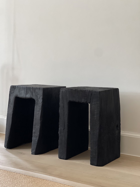 Image 1 of Taburetes de madera hechos a mano - Mija de Rijk