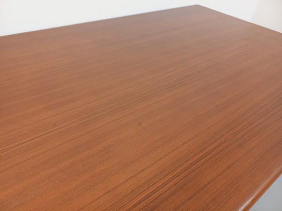 Image 1 of Scandinavian 60's vintage Dyrlund rectangular teak dining table with extensions