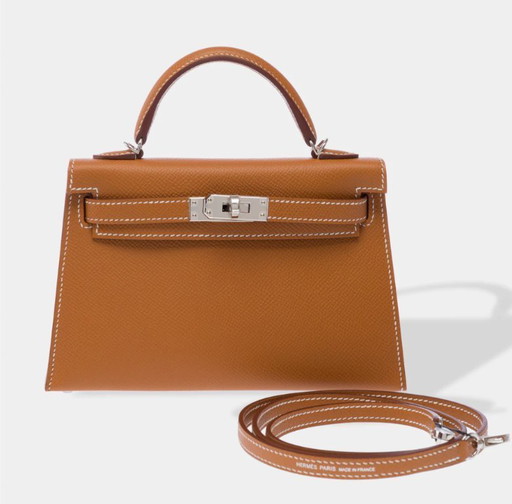 Zak HERMES Kelly Mini en Cuir Doré - 103393