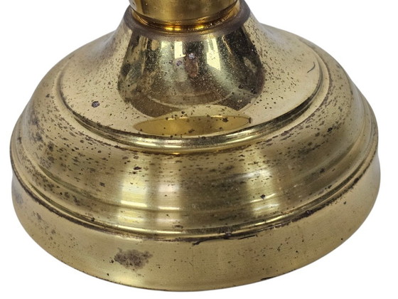 Image 1 of Goblet lamp - table lamp - brass - alabaster - 90s - design