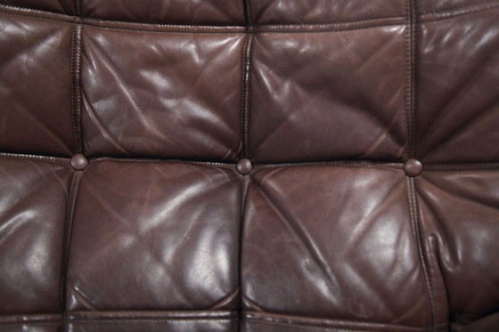 Image 1 of Atemberaubender, patinierter Kashima Lounge Chair (1982) von Michel Ducaroy - Ligne Roset