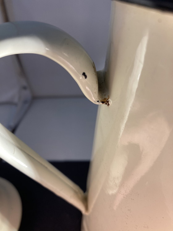 Image 1 of Vintage emaille koffiepot uit de jaren 70