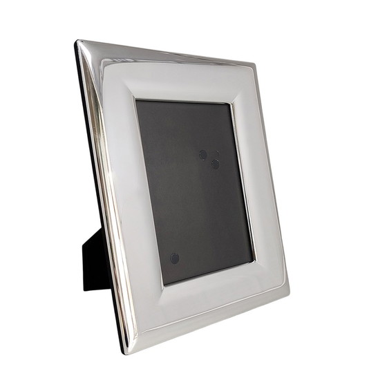 Image 1 of Splendida cornice per foto anni &#39;70 in argento placcato con vetro, realizzata in Italia