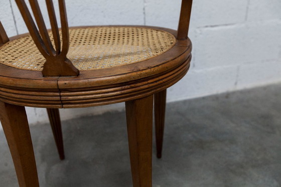 Image 1 of Vintage Louis XVI style chair – Cane seat, lyre-shaped back