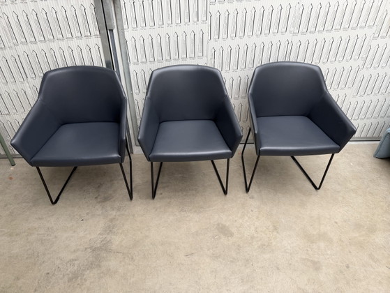 Set di 3 sedie da pranzo Arco Sketch Regular Ice Blue (Pelle) – Leather, Metal (photo 9 of 9)
