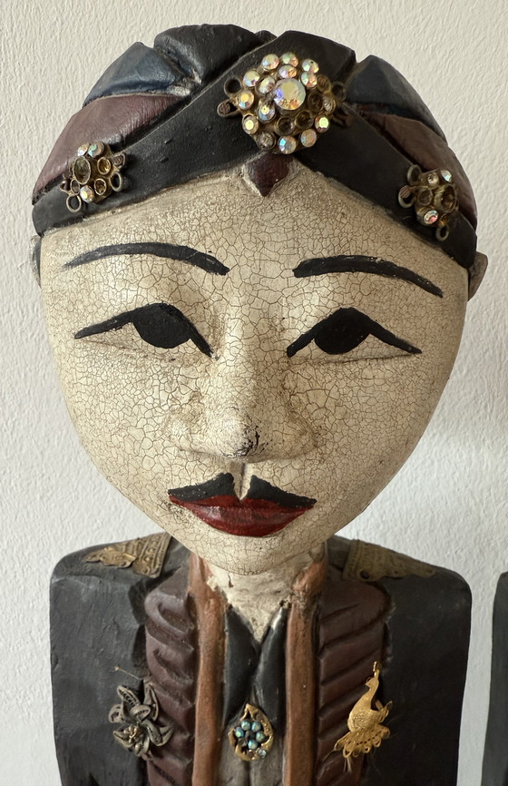 Image 1 of Indonesian Couple Of Wood - 100 X 35