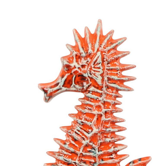 Image 1 of Sculpture XXL d'hippocampe en céramique Yann