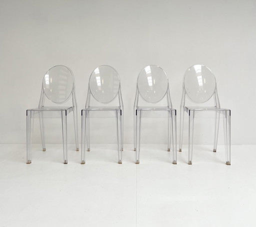 Set di 4 sedie Victoria Ghost di Philippe Starck per Kartell, dopo il 2000