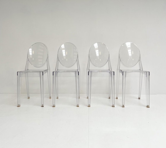 Image 1 of Set of 4 Victoria Ghost chairs by Philippe Starck for Kartell, after 2000