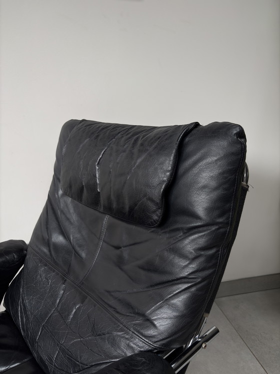 Image 1 of Vintage Bauhaus Loungestoel met Ottoman