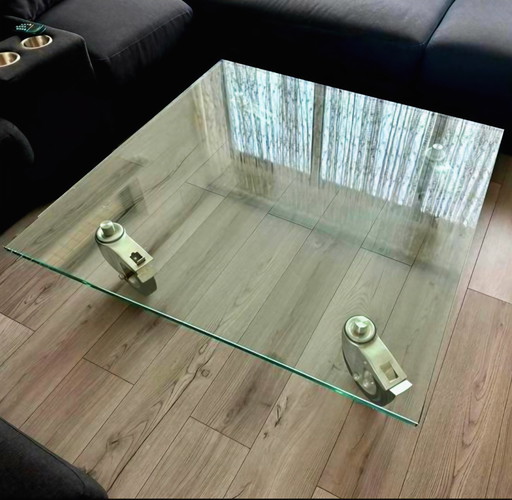 Designer modern glass coffee table