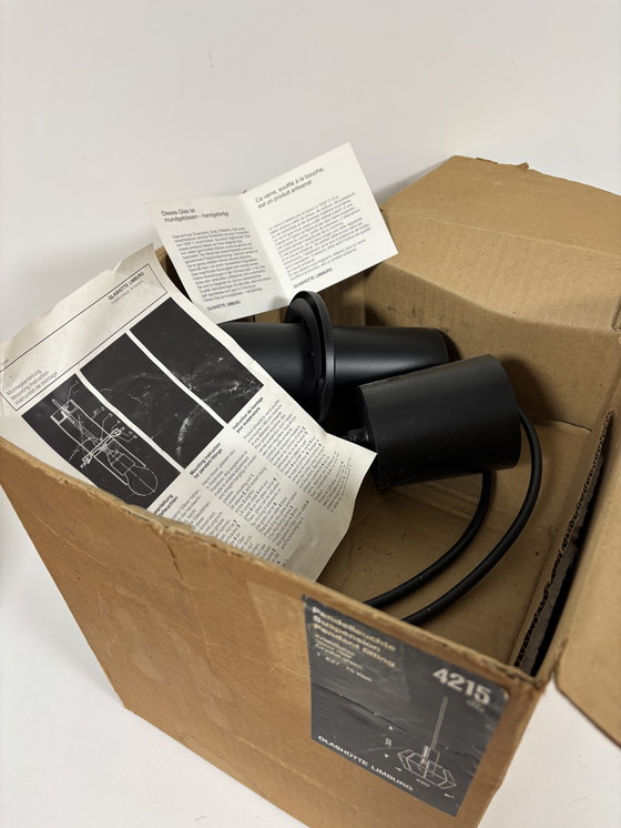 Image 1 of Unique: Vintage Glashütte Limburg Pendant Lamp 'New Old Stock' (New in Box!)