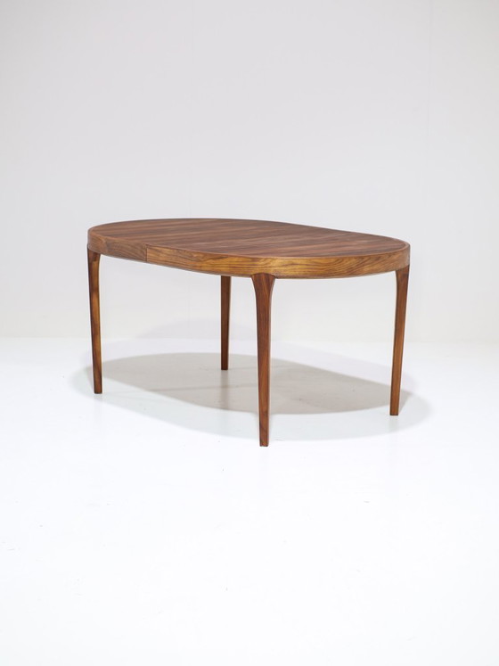 Image 1 of Tavolo da pranzo ovale allungabile in teak, stile vintage danese