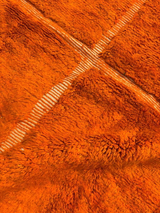 Image 1 of Burnt Orange Beni M’rirt Moroccan Rug – Handmade Wool Area Rug – Luxury Berber Rug – 210x320 cm – Contemporary Moroccan Decor