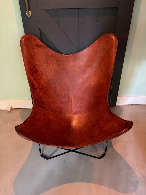Sedia a Farfalla in Pelle - Cuero Breeders Choice – Sedie da camera, Leather, Metal (photo 4 of 6)