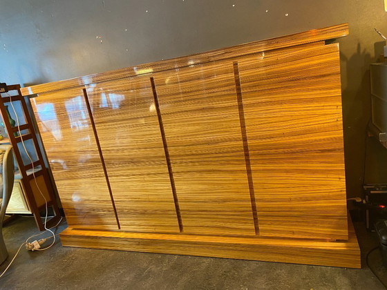 Image 1 of Unique wall unit in zebrano wood