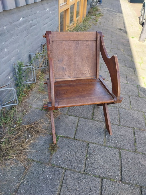 1 x silla Glastonbury antigua brutalista años 1880