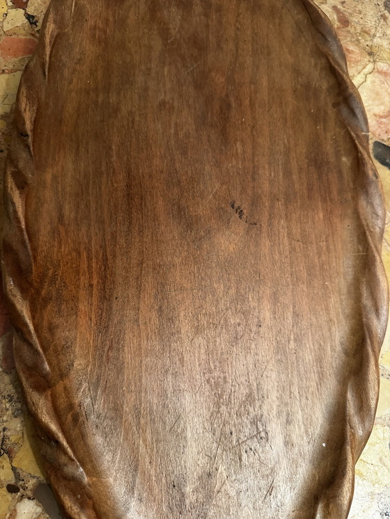 Image 1 of Plateau / Vide Poche ovale en Chêne attribué à Stanley Webb Davies de Windermere