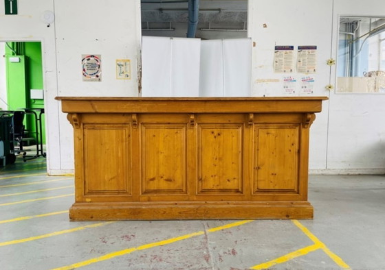 Image 1 of Theke – Antike Bar aus Kiefernholz