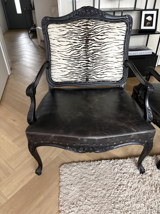 Baxter Desdemona Real Design Fauteuils – Leather, Wood (photo 3 of 5)