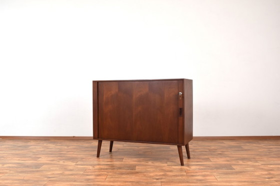 Mid-Century Danish Teak Tambour Doors Sideboard, 1960s – Wood (photo 5 of 10)