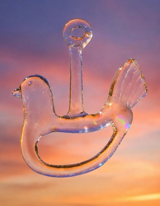 Kosta Boda Glazen Duif Suncatcher – Ontwerp Bertil Vallien 