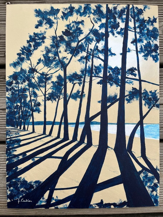 Image 1 of Acryl auf bespanntem Karton.   Format 40x30cm.