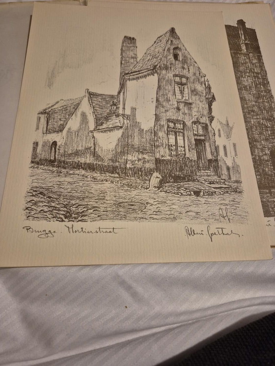 Litografías de Albert Goethals, Arte, Papel, Beige (foto 12 de 15)