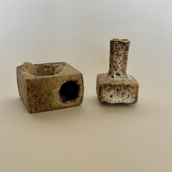Image 1 of Paar soliflore van Hugo & Marius van Woerden voor Vest Ceramics