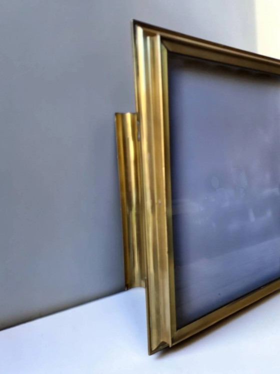 Messing Plateau Hollywood Regency 1960er – Tischdekoration, Brass (photo 6 of 8)