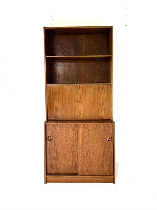 Bibliothèque vintage danoise en teck des années 60