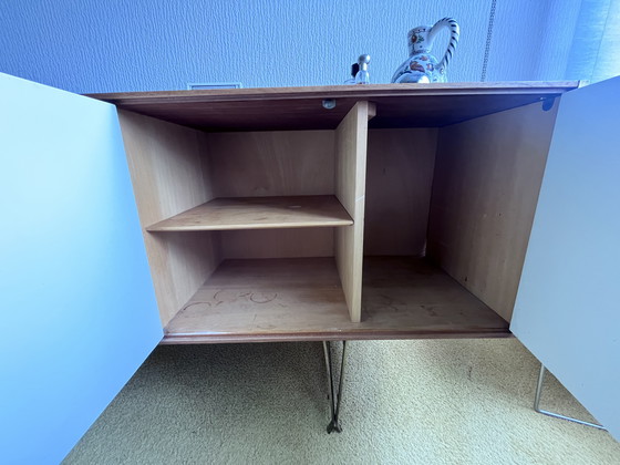 Image 1 of Tall sideboard with teak and brass by William Watting