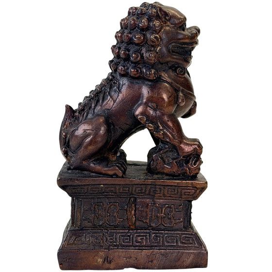 Coppia di leoni da tempio cinesi (Foo Dogs) in rame - XX secolo – Sculture, Bronze (photo 2 of 9)