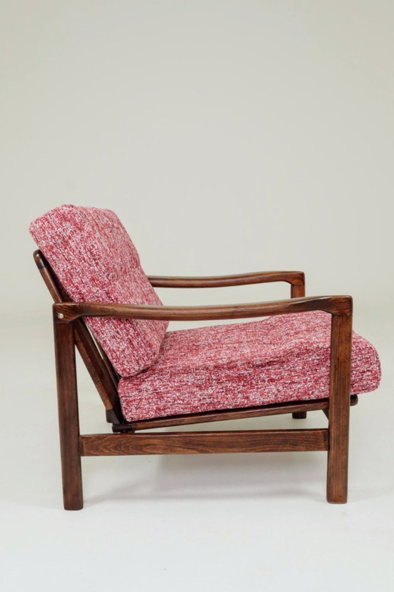 Image 1 of Fauteuil vintage red lobster mid century modern design 1965