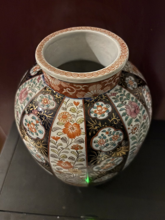 Antique Japanese Kutani Vase, 26cm High – Asian vases from holland, Porcelain (photo 4 of 6)